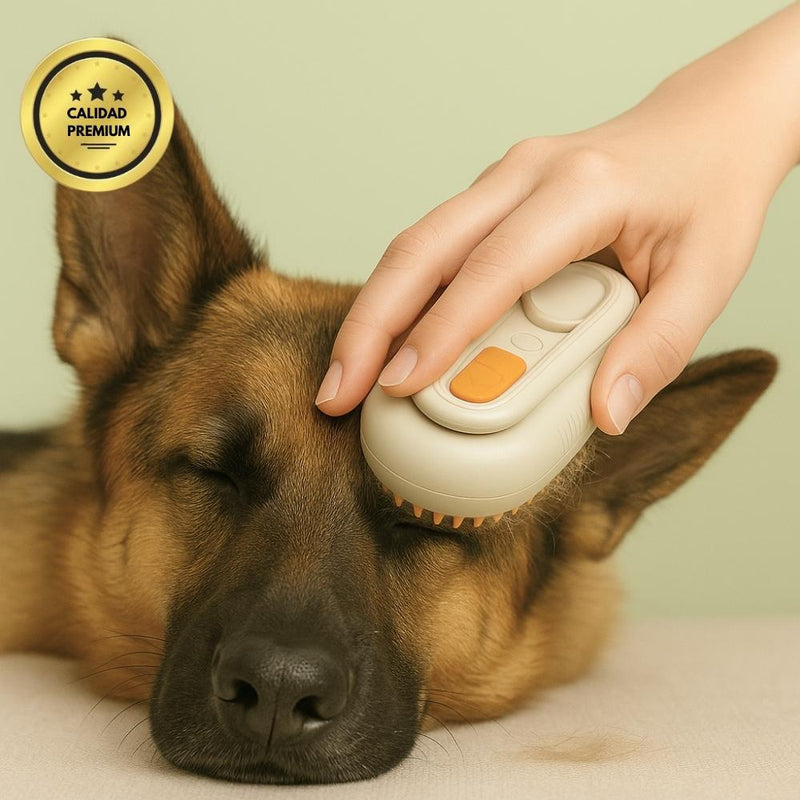 Cepillo de vapor multifuncional 4 en 1 para perros
